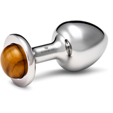 Rosebuds Luxury Stainless Steel Anal Plug with Tiger Eye Crystal Butt Plugs